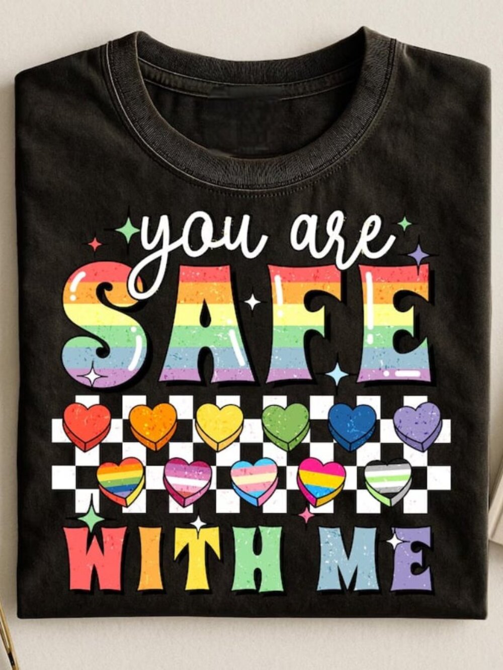 Friendly Tshirt, LGBT Support Tee, Rainbow Shirt, Pride Month Shirt Gift